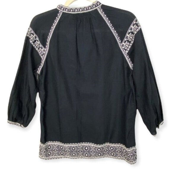 Madewell Camelia Boho Tassel Tunic Embroidered Top Size‎ XS Bohemian Peasant - Picture 4 of 7